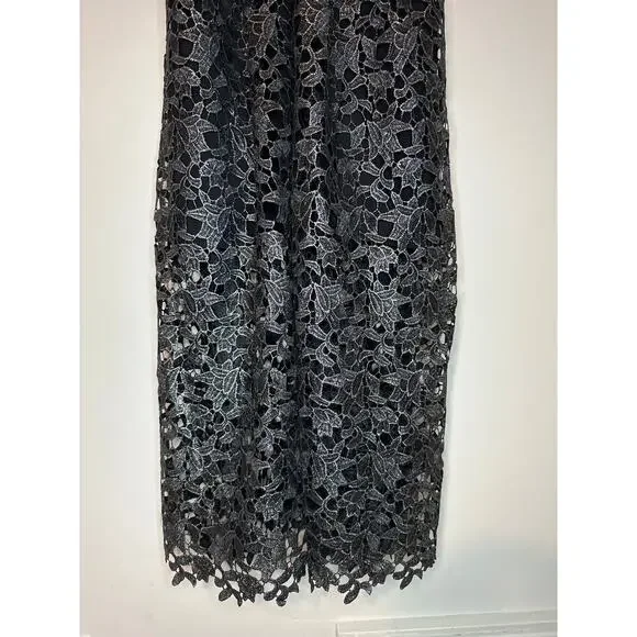 ASTR The Label Black Dress Lace Midi  Style ALD 42049 Size M Holiday Party - Picture 4 of 10